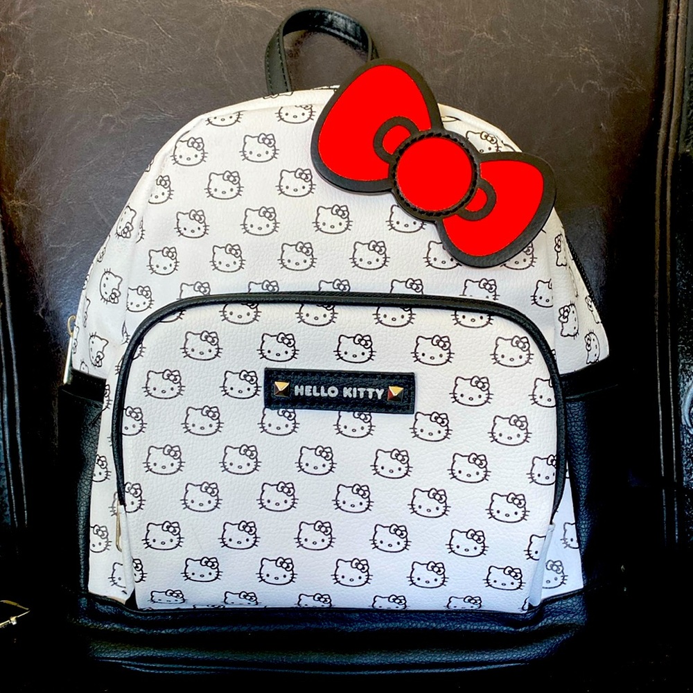 Hello Kitty by Sanrio Faux Leather Mini Backpack - 10”H x 8”W x 5”D